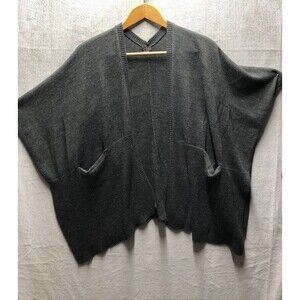 Echo Popover Sweater Wrap Gray Lagenlook Slouch Pockets